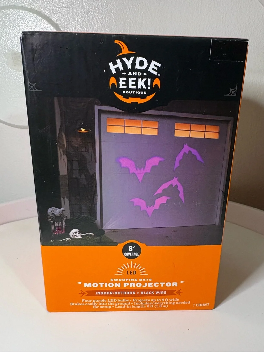 Purple Halloween Bat Projection Light - Outdoor Holiday Decor